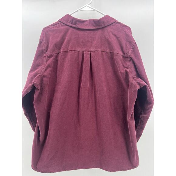 Orvis Mens Shirt Extra Large Burgundy XL Button Corduroy Top Hunting Gorp - Picture 3 of 12